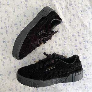 Puma platform cali velvet womens sneakers